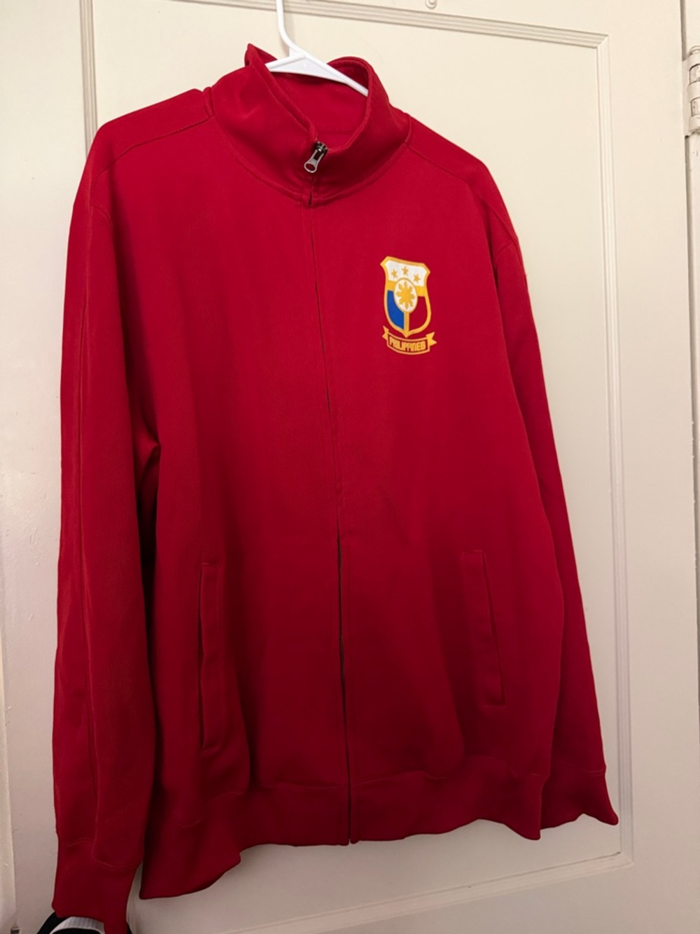 Champs Red Lightweight Zip-Up Jacket with Crest